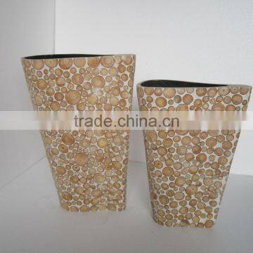 Lacquer bamboo vase, handcraft bamboo vase, craft vase for decoration