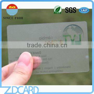 Factory Direct PVC Transparent Business Card