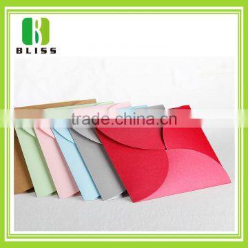 Factory price custom size Pochette Petal Fold Card Envelopes