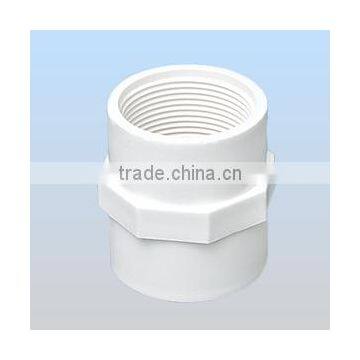 Water Supply Plastic Fitting PVC White Female Adapter