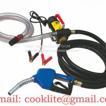 12V/24V Diesel Fuel Transfer Pump Kit / Mini Diesel Fuel Dispenser - 175W 45L/Min