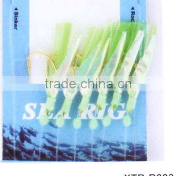 light green feather fishing lures sabiki sea rigs