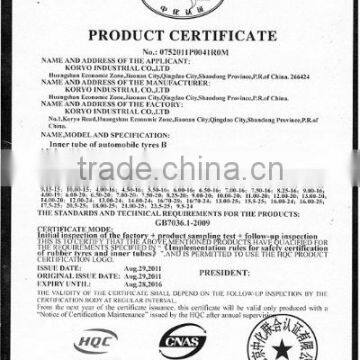 PRODUCT CERTIFICATE