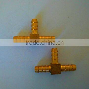 brass tee type hose barb fitting with 6-22mm