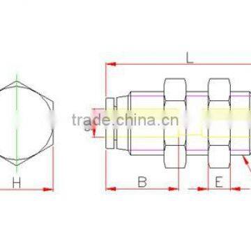 Plastic Tube Fitting, Bulkhead Union , Push in Tube Fitting photo-2