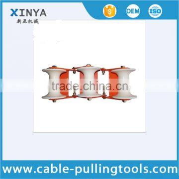 Manhole Cable Rollers Triple Cable Pulley With Nylon Wheel 140x160mm