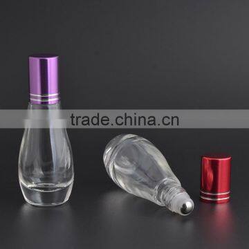12ml Empty Bowling Shaped Stainless Steel Roller Clear Glass Roll on Deodorant Bottle for Perfume Packaging photo-4