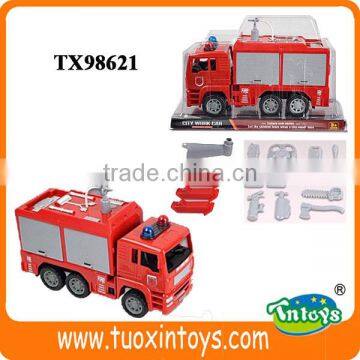 Plastic Toy Truck, Fire Fighting Toys, Blue Fire Truck Toy photo-5