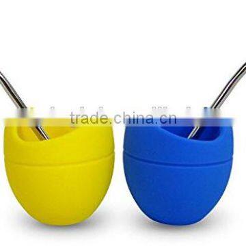 Silicone Yerba Mate Gourd,Silicone Yerba Mate Cup With Bombilla Straw