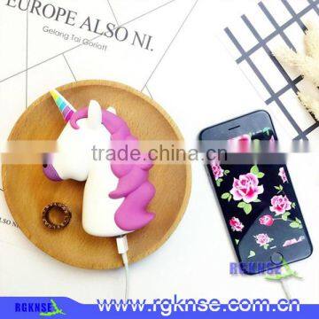 Newest Design Cartoon Unicorn Power Bank Baterry Charger Emoji Power Bank