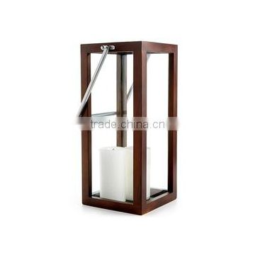 High Quality Wooden Hurricane Lantern with Mirror