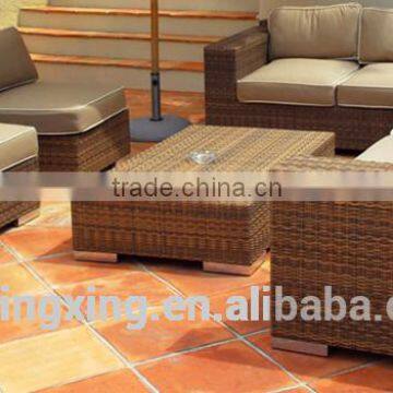 Outdoor patio new modern stylish light brown backyard sofa set goods for backyard and garden