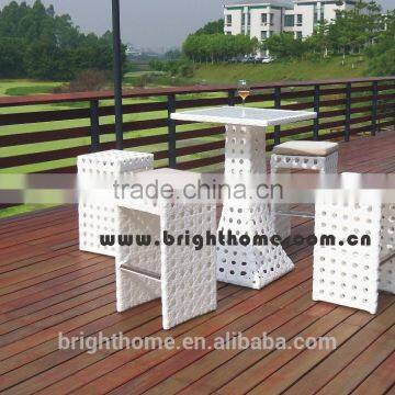 ndoor Outdoor Wicker Bar Stools 5pcs Rattan Bar Table and Chairs Set