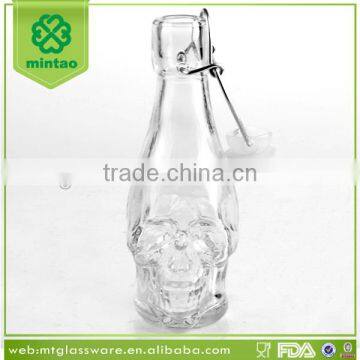 skull oil and vinegar bottles decorative/olive oil bottle with pp nozzle or metal