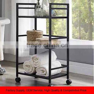 Garage Bar Hotel Rolling Metal Serving cart