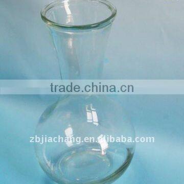 transparent decorative glass vase