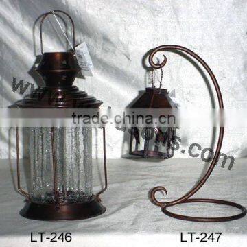 Geometric Pierced Design Decorative Led Metal Candle Lantern photo-3