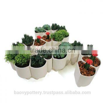 Modular Planter in White.