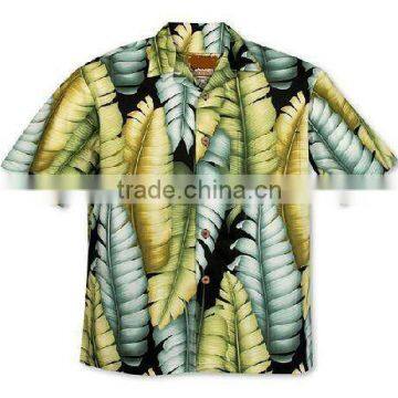 bamboo fiber short sleeve fit-cutted hawaiian shirts