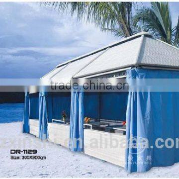 large PE rattan gazebo 3*9m / outdoor furniture/ tent