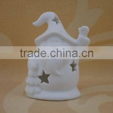 Santa Claus Shape Porcelain Christmas Decoration With LED Light for Home photo-4