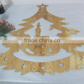 wooden tree Xmas decoration