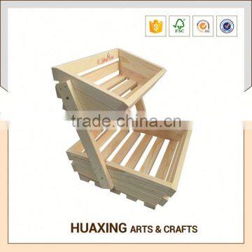 Competitive Price High Quality Storage Wooden Fruit Basket Rack photo-6