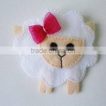 alibaba express hot sale high quality new products wholesale alibaba eco handmade felt sheep shaped hair pin made in china