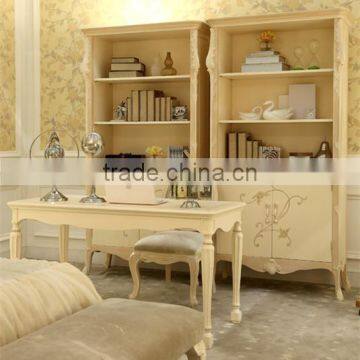 Antique Style Hand Painting in Ivory Color Wooden Carved Children Bookcase/filling Cabinet -BF07-70354B photo-2