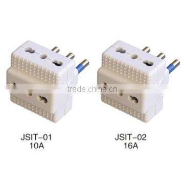 Italian ac dc Electrical Multi 3 Round Pin 16a Industrial Male and Female Plug Socket Adaptor Socket photo-2