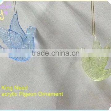 Acrylic clear flying pigeon product accessories hanging ornament