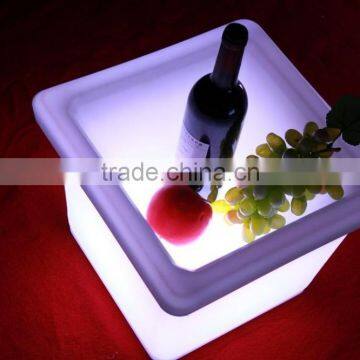 led illuminating plastic ice bucket, led furniture light flower pot