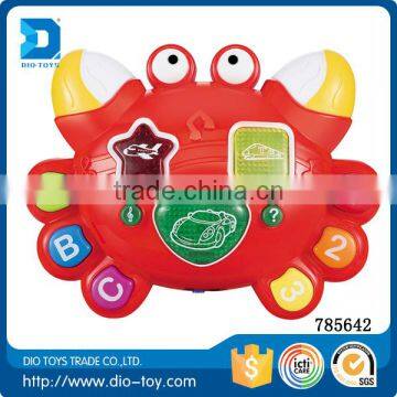 new Eco-friendly baby plastic crab musical ocean toys with light