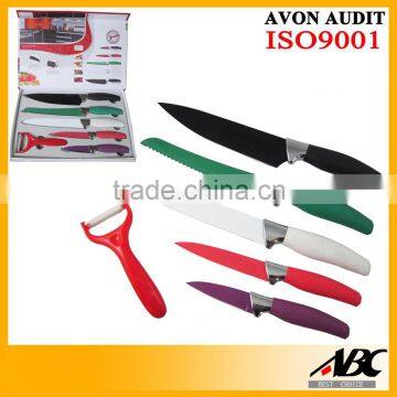 High Quality Kitchen 5 pcs Non-Stick Coating Knife Set