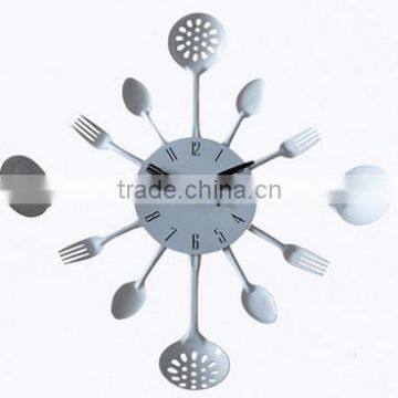 Hot Selling Household Creative Cutlery Metal Wall Clock photo-2