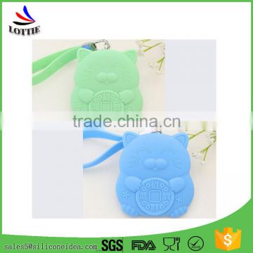 New Promotional Portable silicone key holder bag Flexible Silicone Card Case