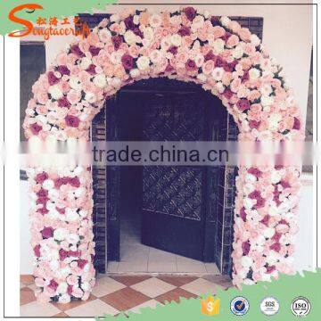 Artificial Flower for Wall Decoration/ SongTao 20160802 Wholesale Rose Flower Wall Artificial White Flower Wedding photo-5