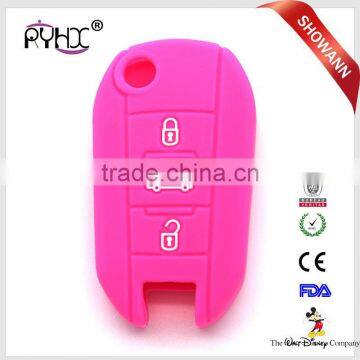 Custom Silicone Car Key Cover Remote Car Key Holder for Peugeot Citroen photo-2