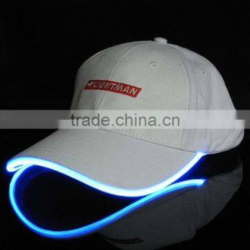 Cap With Built In Led Light Flashing Caps Fiber Optic Hats Led