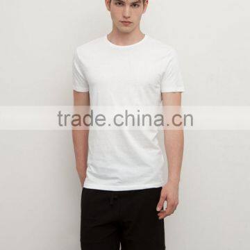 100% Cotton T-Shirt Blank t Shirts Slim Fit Plain Men Tee Black T-shirt photo-5