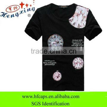 Hot sale printing black bamboo t-shirts wholesale