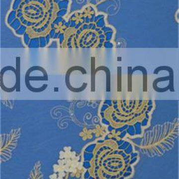 Free sample african 3d flower embroidered lace fabric market in dubai