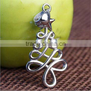Christmas Gift 925 Sterling Silver Hang Christmas Trees Pendant photo-3