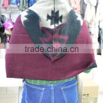 2017 Winter the Latest Knitted Acrylic Lady New Stole With Cap photo-3