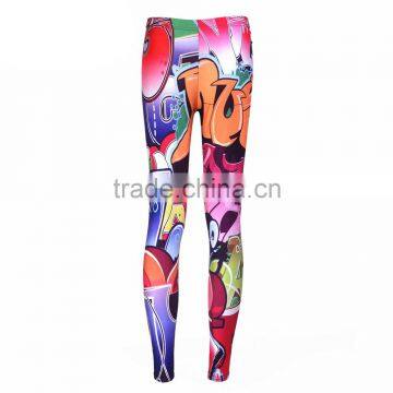 2017 Custom Printed Elastical Dry Fit Gym Tights Woman Leggings photo-2