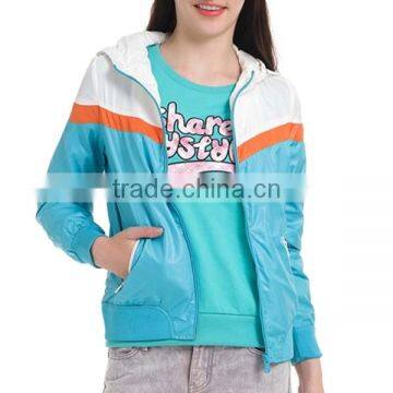 2015 New Fashion Short Woman Custom Nylon Varsity Jackets photo-5