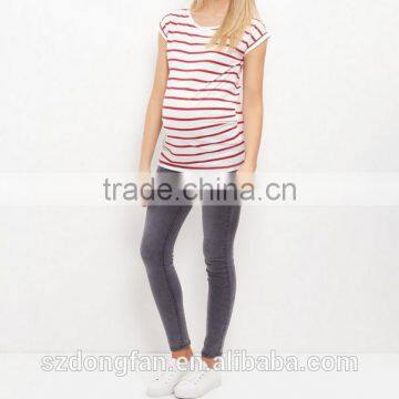 2017 Blouse Women Summer Stripe Maternity Clothes Ladies Tops Latest Design photo-3