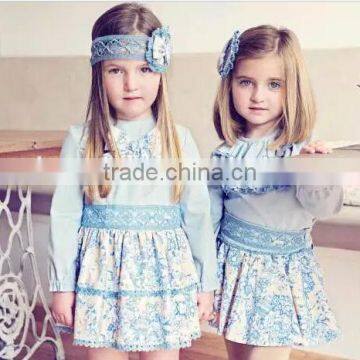 Little Girls Fall Boutique New Arrive Lace Bow Dress Pink Dress Twins Clothing photo-3