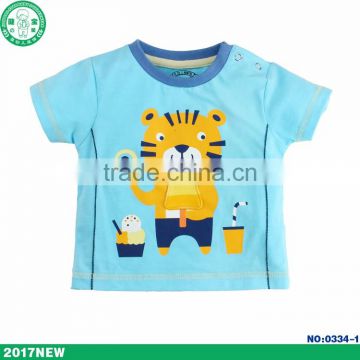 High quality summer custom printing baby boy clothes t shirt