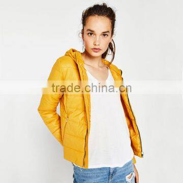 2017 OEM Short Fine Jacket With Hood Winter Bomber Warm Quilted Jacket photo-4